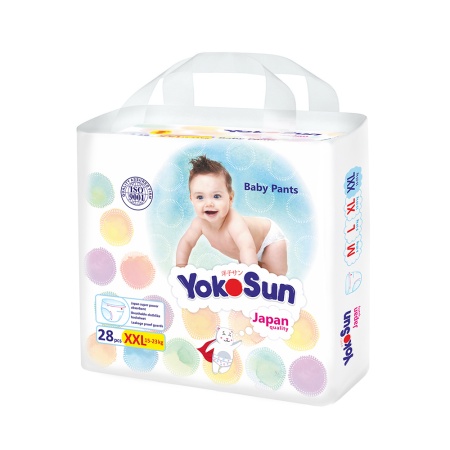 Подгузники-Трусики YokoSun XXL (15-23 кг) 28 шт