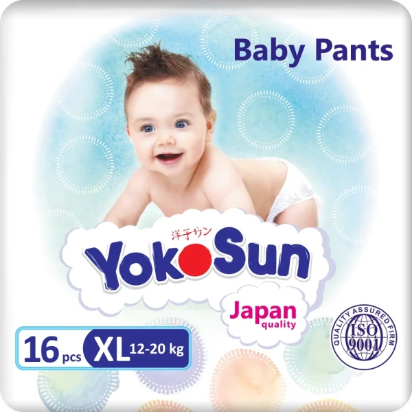 Подгузники-трусики YokoSun, размер XL (12-20 кг), 16 шт