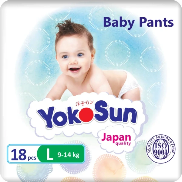 Подгузники-трусики YokoSun, размер L (9-14 кг), 18 шт.