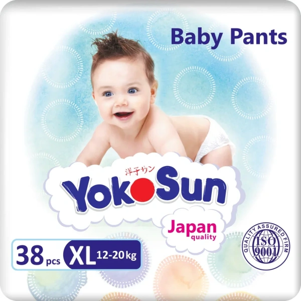 Подгузники-трусики YokoSun, размер XL (12-20 кг), 38 шт.