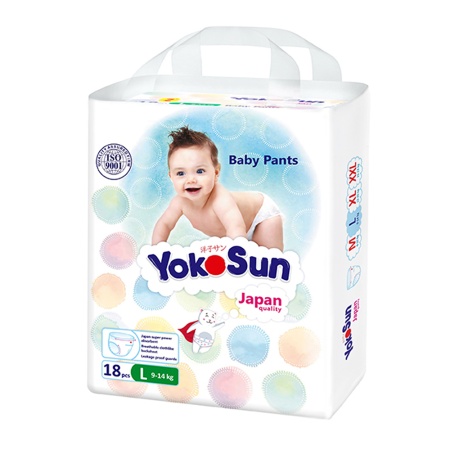 Подгузники-трусики YokoSun, размер L (9-14 кг), 18 шт.